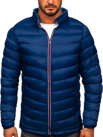 Chaqueta deportiva de invierno acolchada para hombre azul oscuro Bolf 1100