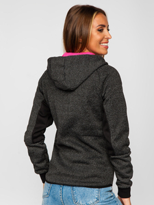 Sudadera negra de transición para mujer color negro Bolf KSW4002A1