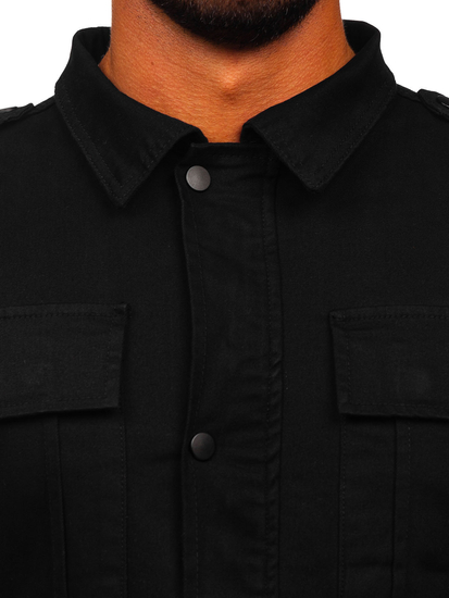 Chaqueta algodón de entretiempo para hombre negro Bolf 10290