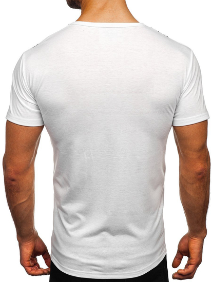 Camiseta blanca estampada para hombre Bolf KS2525T