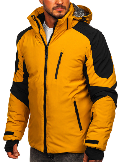 Chaqueta de invierno de esquí para hombre color camel Bolf 6576