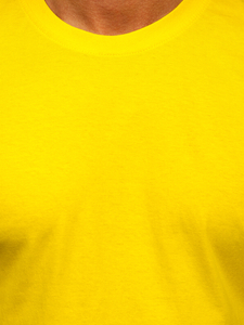 Camiseta algodón sin impresión para hombre amarillo Bolf 192397