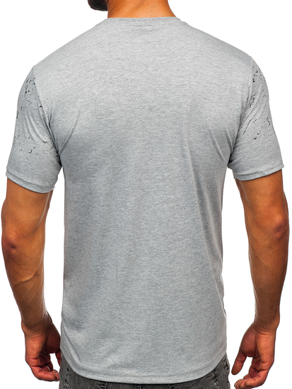 Camiseta de  manga corta estampada para hombre gris Bolf 14204