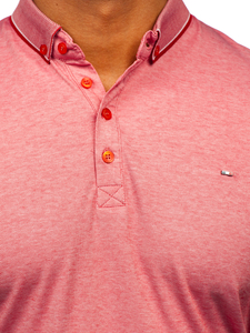 Camiseta polo de manga corta para hombre rojo Bolf 2006