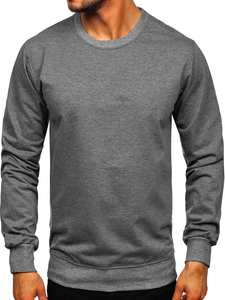 Sudadera para hombre sin capucha color antracita Bolf B10001