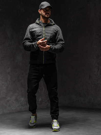 Chaqueta de entretiempo para hombre negro Bolf KS2155