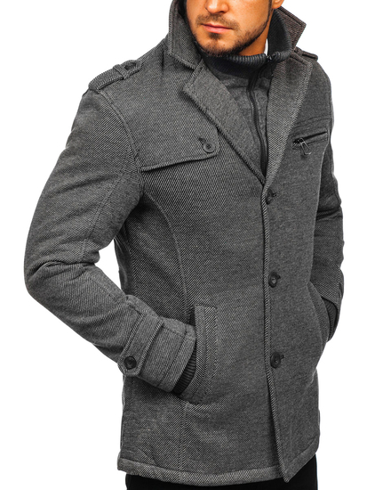 Abrigo de invierno para hombre gris Bolf 88805
