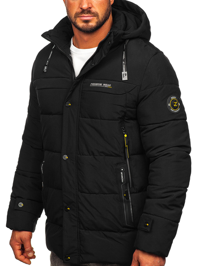 Chaqueta acolchada de invierno para hombre negro Bolf 22M58