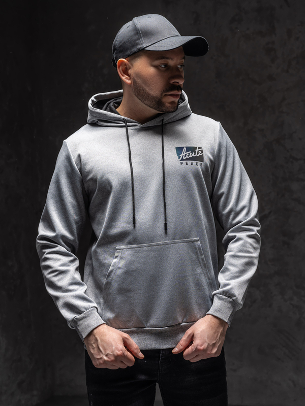 Sudadera con capucha e impresión para hombre gris Bolf HY971A1