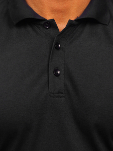 Camiseta polo de manga corta para hombre negro Bolf 8T80