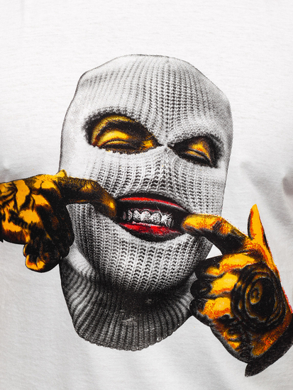 Camiseta estampada sin mangas color blanco Bolf 14811