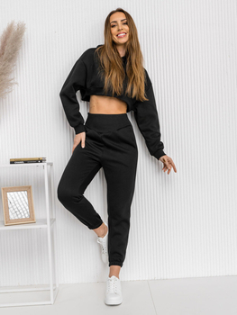 Chándal oversize de dos piezas para mujer negro Bolf 8C68A1