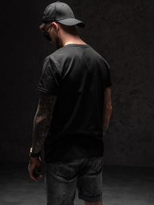 Camiseta estampada para hombre color negro Bolf Y70005