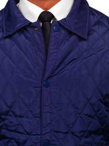 Chaqueta acolchada de entretiempo para hombre color azul oscuro Bolf M13081