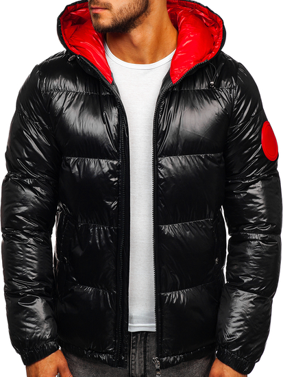 Chaqueta acolchada de invierno para hombre negro Bolf 99311