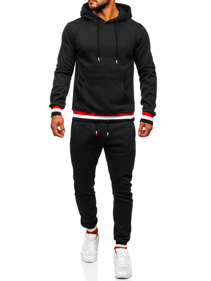 Chándal con capucha para hombre negro Bolf 8C60