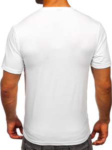Camiseta estampada para hombre color blanco Bolf 192410