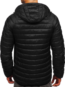 Chaqueta acolchada de entretiempo para hombre negro Bolf 13021