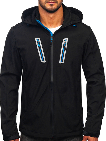 Chaqueta softshell de entretiempo para hombre negro Bolf HSS036