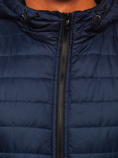 Chaqueta deportiva de entretiempo para hombre color azul oscuro Bolf M10019