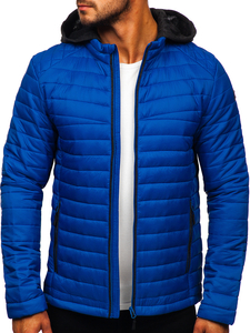 Chaqueta de entretiempo deportiva para hombre azul Bolf AB031