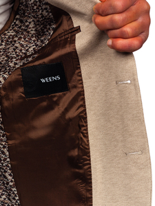 Americana casual para hombre beige Bolf 24401
