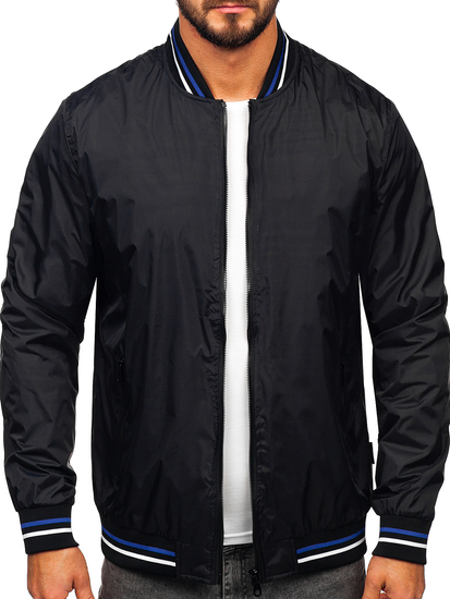 Chaqueta bomber de entretiempo para hombre negro Bolf 7147