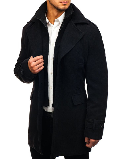 Abrigo de invierno para hombre negro Bolf 1808