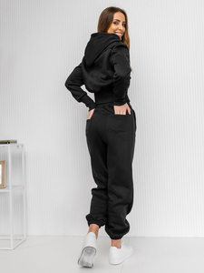 Chándal de dos piezas para mujer negro Bolf 8C79A1