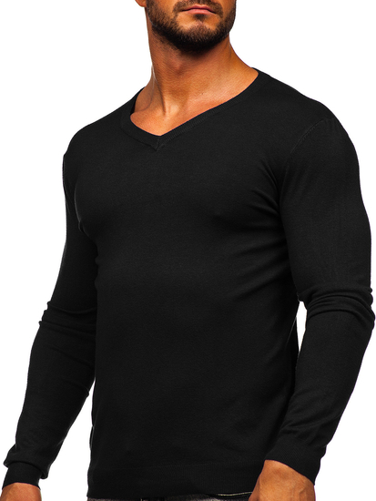 Jersey con escote de pico para hombre negro Bolf MMB601