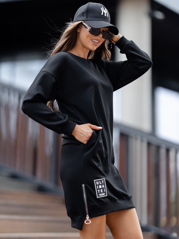 Vestido negro mantequilla Bolf 524