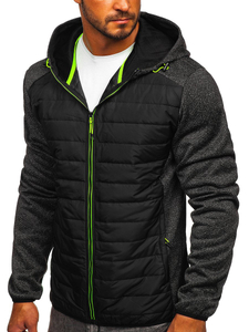 Chaqueta de entretiempo para hombre negro Bolf KS2155