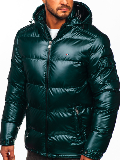 Chaqueta deportiva acolchada oversize de invierno para hombre verde Bolf EX2138B