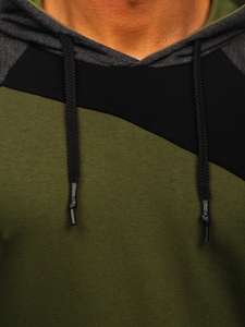 Sudadera con capucha para hombre caqui Bolf BF-28S