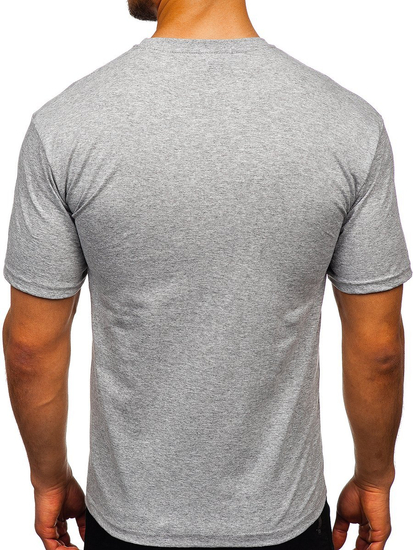 Camiseta de manga corta con estampado para hombre gris Bolf 14333
