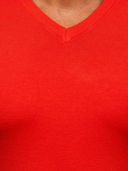 Hombre Jersey con cuello en V Naranja Bolf YY03