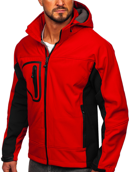 Chaqueta softshell para hombre rojo Bolf T019