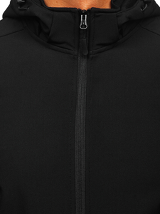 Chaqueta softshell de entretiempo para hombre negro Bolf HH017