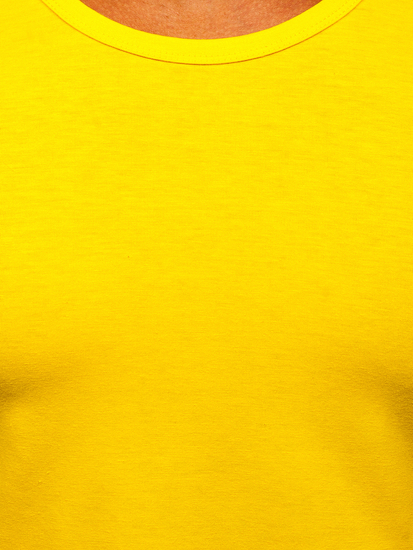 Camiseta sin manga sin estampado amarillo Bolf 99001