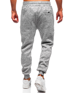 Pantalón forrado de chándal jogger para hombre gris Bolf Q1104