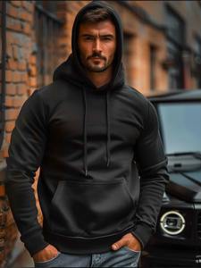 Sudadera con capucha para hombre negra Bolf MB001A3