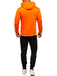 Chándal con capucha para hombre naranja Bolf D004
