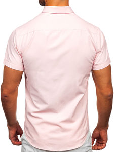 Camisa elegante de manga corta para hombre Rosa Bolf 7501G