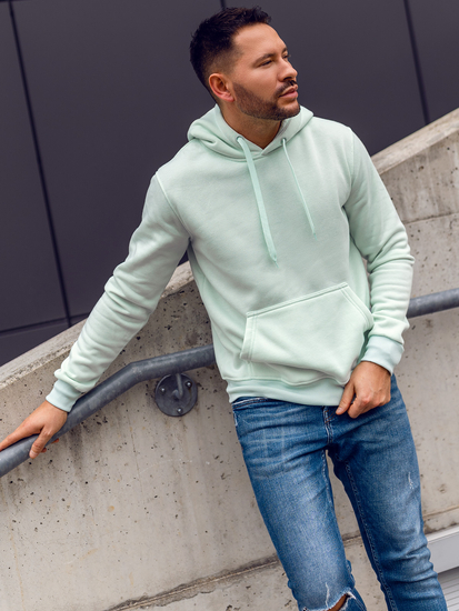 Sudadera tipo canguro con capucha para hombre menta Bolf 2009A