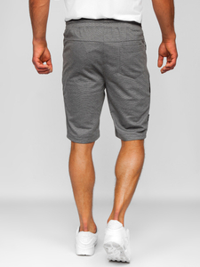 Pantalón corto deportivo para hombre gris y negro Bolf Q3878