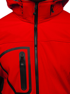 Chaqueta softshell para hombre rojo Bolf T019