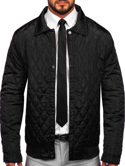 Chaqueta acolchada de entretiempo para hombre color negro Bolf M13081