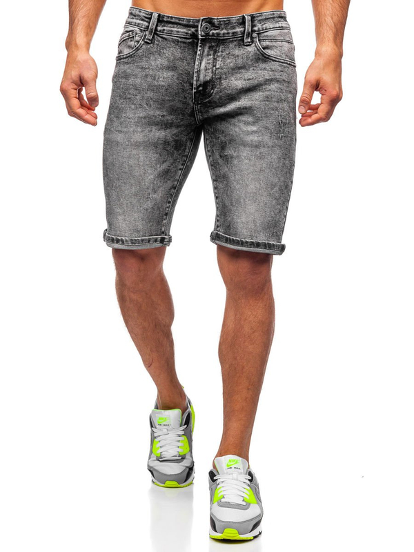 Pantalón corto vaquero para hombre color negro Denley KG3753