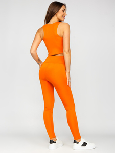 Conjunto de chándal deportivo de dos piezas para mujer naranja Bolf 022A1