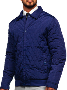 Chaqueta acolchada de entretiempo para hombre color azul oscuro Bolf M13081